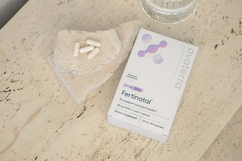 Fertinatal - Suplemento Micronizado de DHEA para Mulheres, Cápsulas Naturais de DHEA 25mg, Suplementos de Fertilidade para Mulheres (84 Cápsulas – Fornecimento de 28 Dias)