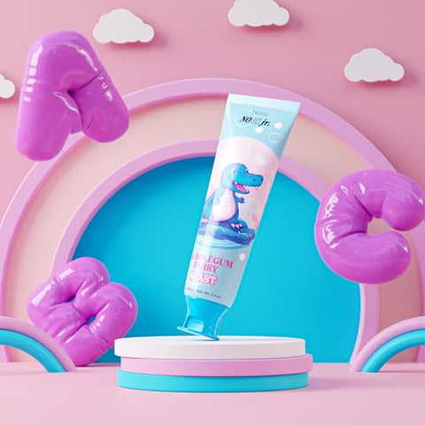 Biöm - NOBS Jr. Pasta de Dente Infantil com Nano Hidroxiapatita – Livre de Flúor, Livre de SLS, Remineralizante – Fórmula Odontológica – Bubblegum Berry – Fabricado nos EUA