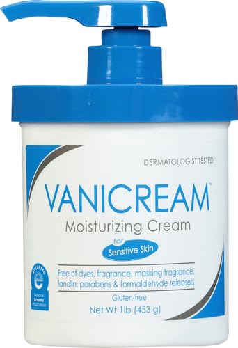 Creme Hidratante Vanicream com Dosador – 473 ml (454 g) – Fórmula sem Irritantes Comuns para Peles Sensíveis