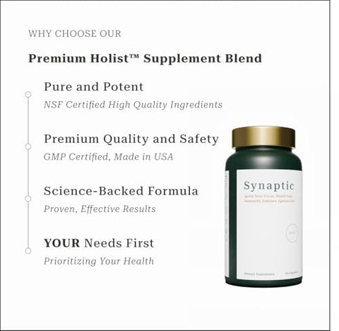 Holist - Blend de Cogumelos Premium Synaptic – Suporte Imunológico e Longevidade