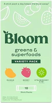 Generic - Bloom Greens e Superfoods em Pó – Pack Variado (18 Sachês) Probióticos para Saúde Digestiva – Marca Bloom