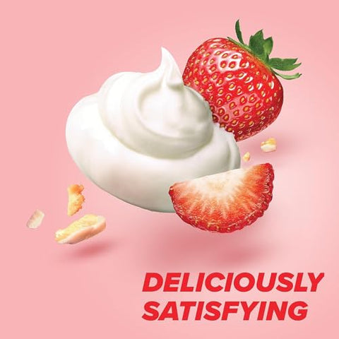 Lulurose - Barras de Proteína Pura, Iogurte Grego de Morango, 20g de Proteína, Lanches Nutritivos para Energia 8 Unidades | Lanches Nutritivos para Energia, Baixo teor de Açúcar, Sem Glúten