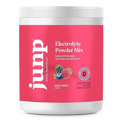 Pó de Eletrólitos Sem Açúcar Sem Carboidratos – Mistura para Bebida com Sabor de Frutas Silvestres – Potássio – 100g - JUNP