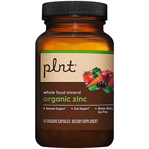 plnt - Zinco Orgânico, Fórmula Mineral de Alimentos Integrais para o Sistema Imunológico – 100g