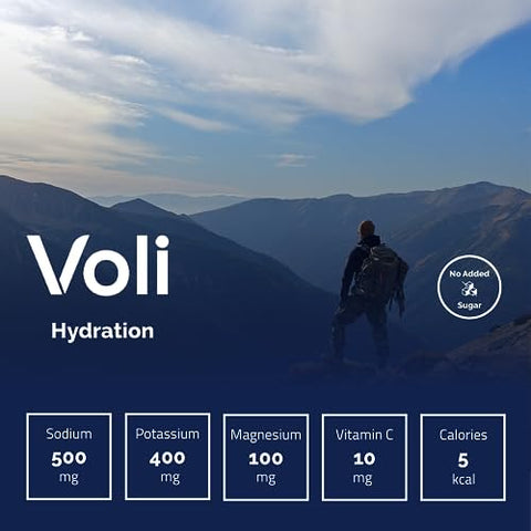 VOLI WELLNESS - Voli Hydration, Morango do Pôr do Sol, Hidratação Superfood, Irish Sea Moss, Aquamin (Magnésio Natural), Água de Coco, Sal Rosa do Himalaia, Hidratação com Baixas Calorias, 15 Porções (Embalagem…)