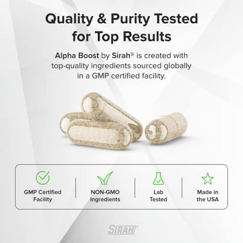 SIRAH - Suplemento Masculino Potencializador de Testosterona – Aumento de Desempenho para Homens – Potencializador de Testosterona para Resistência, Impulso, Resistência, Força, Tamanho, Libido