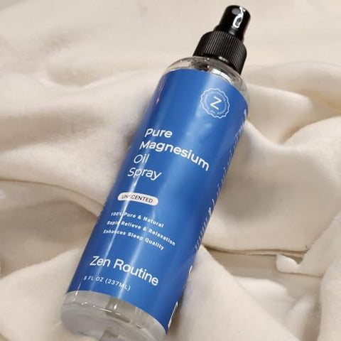 Zen Routine - Spray de Óleo de Magnésio Orgânico Puro | Absorção Rápida | Promove um Sono Tranquilo