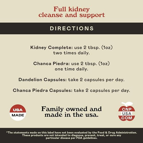 Complete Natural Products - Kit Completo para Rins – Limpeza Total dos Rins – Marca Kidney