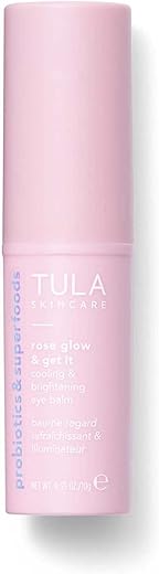 Skin Care Eye Balm Rose Glow – Tratamento para Olheiras, Hidratação Instantânea e Iluminação da Área dos Olhos, Portátil e Perfeito para Usar em Movimento, 10g - TULA