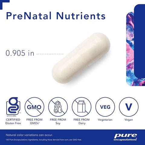 Pré-Natal Nutrientes – Fórmula Completa para Gestantes | 60 cápsulas - Pure Encapsulations