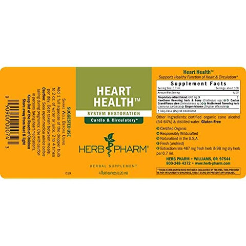 Fórmula Herbal Líquida para Saúde do Coração com Espinheiro para Suporte ao Sistema Cardiovascular – 120 ml - Herb Pharm