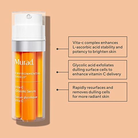 Murad Vita-C Glycolic Serum – Serum Facial de Vitamina C Iluminador da Pele – Tratamento Cientificamente Comprovado