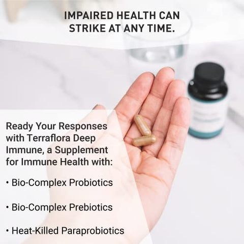 Terraflora Deep Immune – Probiótico Prebiótico SBO de Bacillus Spore Form Synbiotic com LC-Plasma – Impulsionador Imunológico Poderoso (60ct) - Enviromedica