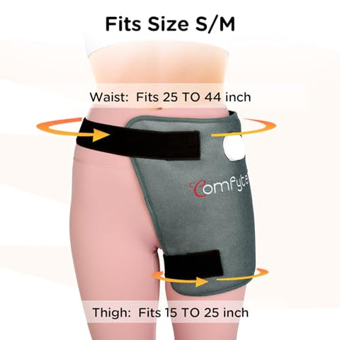 Aquecedor de Quadril Comfytemp para Alívio da Dor no Quadril/ Ciática – Suporte de Quadril Elegível para FSA HSA, Presentes de Aniversário para Mulheres/Homens/Mães, Aquecedor Elétrico para Costas Inferiores/Coxa/Nádegas, Quente