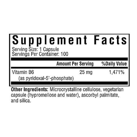 P-5-P (Piridoxal 5-Fosfato) – Saúde Imunológica – 60 cápsulas - Seeking Health