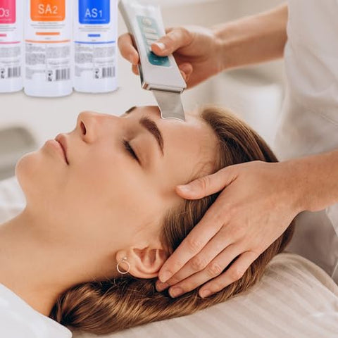 YMEYFAN - Solução Hydra Facial AS1 SA2 AO3 para Máquina Hydra Facial Profissional, Serums Aqua Peeling para Limpeza Facial, Cuidados com a Pele do Rosto, Hidratação (400ml/6Pcs)
