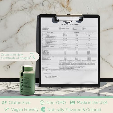 relate - Relate Immunity Daily Gummies – Super Greens, Lion’s Mane | Reforço Imunológico em Gomas – Verdes Super, Cogumelo do Leão | 60 g