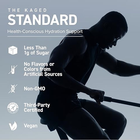 Pó Hidratante de Eletrólitos Kaged | Hydracharge Laranja Manga | Bebida Esportiva para Homens e Mulheres | Pré, Pós e Durante o Treino | 60 Porções