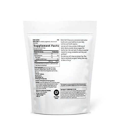 Biotina 5000mcg – 30 Soft Chews | Suplemento de Biotina para Cabelos e Unhas | GNC Brasil - GNC