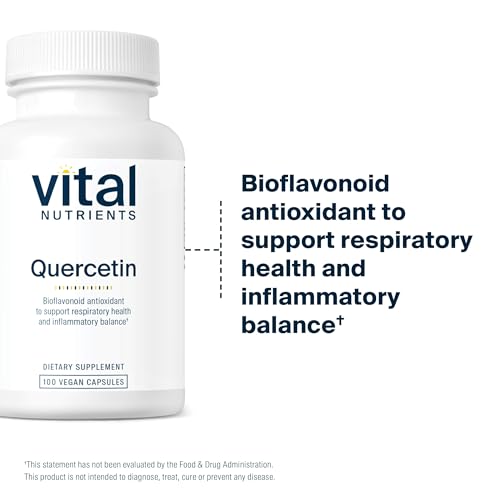 Quercetin | Suplemento Vegano de Quercetina com Bioflavonoides para Sinusite, Respiratório, Coração | 60 cápsulas - Vital Nutrients