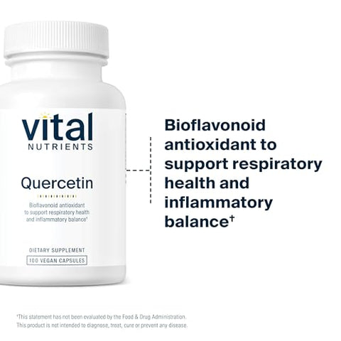 Quercetin | Suplemento Vegano de Quercetina com Bioflavonoides para Sinusite, Respiratório, Coração | 60 cápsulas - Vital Nutrients