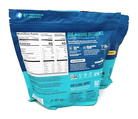 Hydration Multiplier – 30 Sachês Individuais no Sabor Cereja Dourada – Embalagem com Zíper Reutilizável - Liquid I.V.