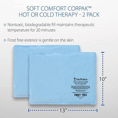 Soft Comfort CorPak – Terapia Quente e Fria, 10″ x 13″, Fabricado nos EUA – 2 Pacotes - Core Products