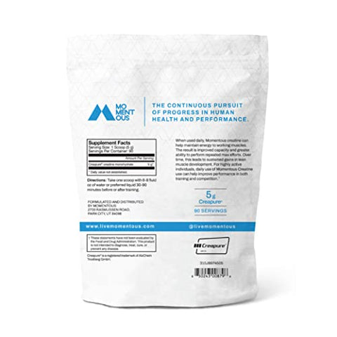 Creatine Monohydrate Powder – Performance Creapure – Suporte Muscular – Aumenta Energia – Para Mulheres – 100g - Momentous