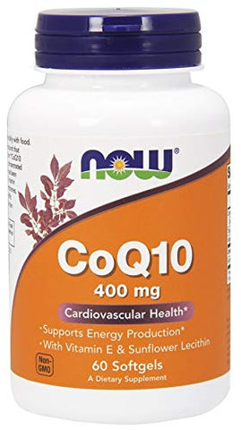 NOW Foods - Now Foods CoQ10 400mg – 60 Softgels | Energia e Saúde | Antioxidante Potente