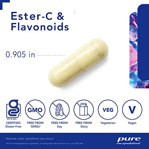 Ester-C: Vitamina C de Alta Absorção em Cápsulas de 1000mg - Pure Encapsulations