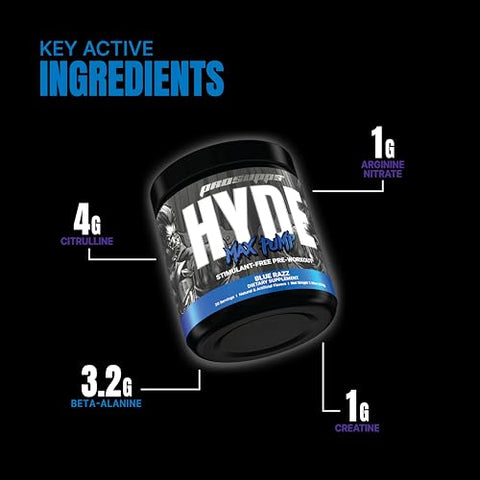 Hyde Max Pump Pré-Treino para Homens e Mulheres – Suplemento de Óxido Nítrico para Aumento de Volume e Resistência – Pré-Treino sem Estimulantes para Promover Fluxo Sanguíneo e Força Muscular - PROSUPPS