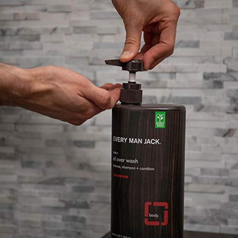 Gel de Banho Masculino | Pack Duplo de 33 ml – 2 Frascos Inclusos | Natural, Livre de Parabenos, Ftalatos, Corantes e Cruelty Free (Cedro) - Every Man Jack
