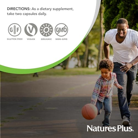 Source of Life Garden – Vitamina D3 Orgânica Certificada 5000 UI, 60 Cápsulas Veganas – Suplemento à Base de Alimentos Integrais – Vegetariano, Sem Glúten – 30 - Natures Plus