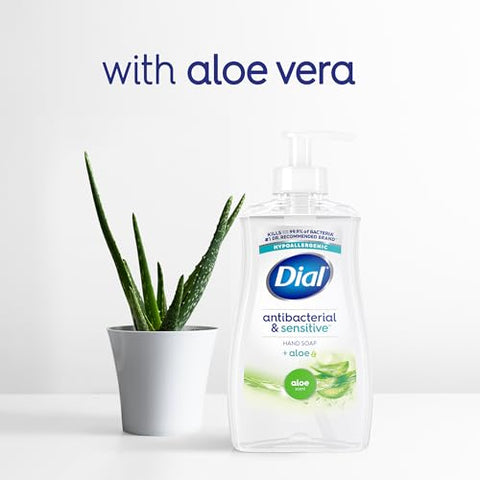 Sabonete Líquido Antibacteriano Dial, Aroma de Aloe Vera, 325 ml (Embalagem com 12 unidades)