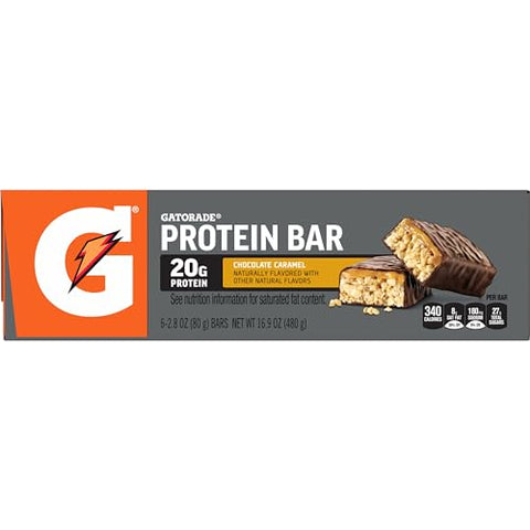 Barra de Proteína GYCO Whey, Chocolate Caramelo, 20g de Proteína, 6 Unidades. A barra de proteína utilizada pela NFL, NBA e MLB agora está disponível para você