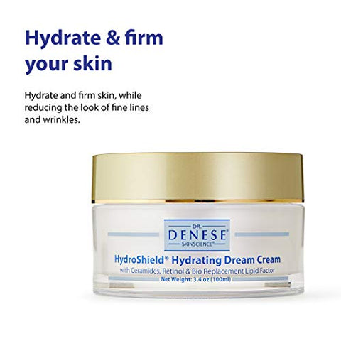 SkinScience HydroShield Creme Hidratante Avançado com Retinol e Peptídeos – Hidratação Profunda – 50g - Dr. Denese