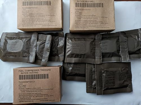 U.S. Military - Barras de Combustível Trioxane Militar dos EUA – Pack com 3 unidades (Marca do Produto)