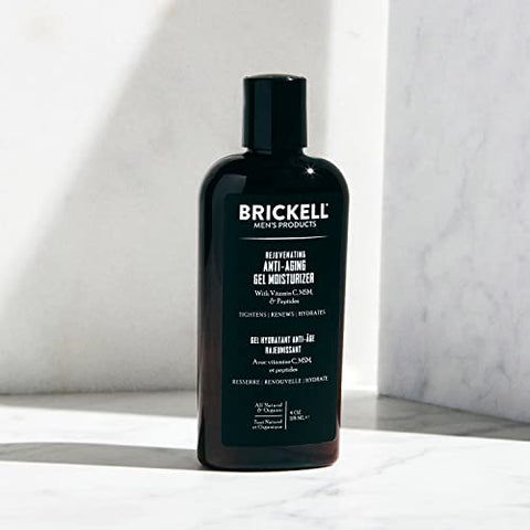 Brickell Men's Products - Gel Hidratante Rejuvenescedor para Homens Brickell, Natural e Orgânico, Absorção Rápida, Reduz Linhas Finas e Rugas (Aromatizado, 120g)