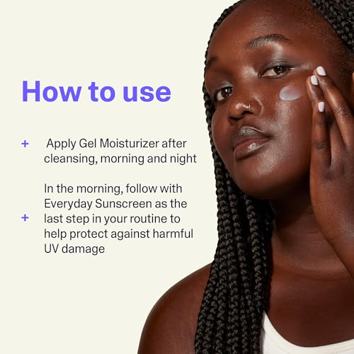 Gel Hidratante Facial, Loção Diária Leve com Ácido Hialurônico, Hidratação Ajustável para Todos os Tipos de Pele, 50 ml - Curology