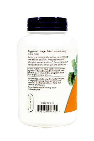 NOW Foods - NOW Boron 3 mg – 250 Cápsulas (Pacote com 2) – Marca NOW – Aumente sua saúde óssea e muscular com Boron – Compre Agora!