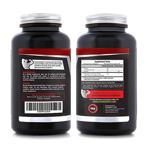 Vitamorph - CLA 3000 – Óleo de Cártamo CLA para Metabolismo e Gerenciamento de Perda de Peso, Ácido Linoleico Conjugado de Máxima Potência, Livre de Estimulantes e Não-OGM, 180 Softgels de Cártamo CLA