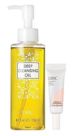Must Haves: Óleo de Limpeza Profunda Médio, Primer de Pele Aveludada Mini, Óleo de Limpeza Facial, Primer de Maquiagem, Livre de Fragrância e Corante, Ideal para Todos os Tipos de Pele, 120 ml e 5 g - DHC