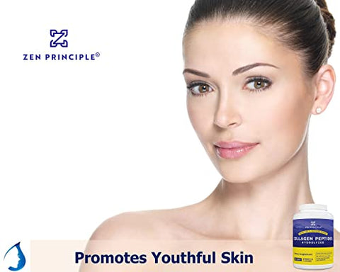 Colágeno Hidrolisado em Pó 5 lb. Proteína Anti-Envelhecimento Personalizada para Cabelos, Pele e Articulações Saudáveis - Zen Principle