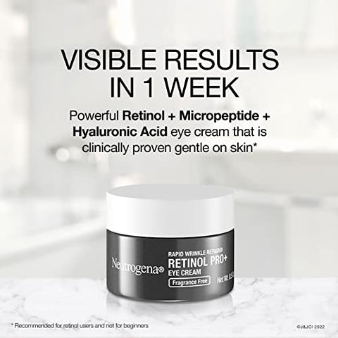 Rapid Wrinkle Repair Retinol Pro Creme Anti-Rugas para os Olhos, Creme Concentrado para Rugas – 15g - Neutrogena
