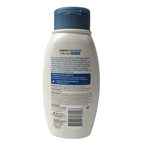 Active Naturals Body Wash Alívio da Pele, Sem Fragrância, 12 Ounce (Pack de 3)  Aveeno - Aveeno
