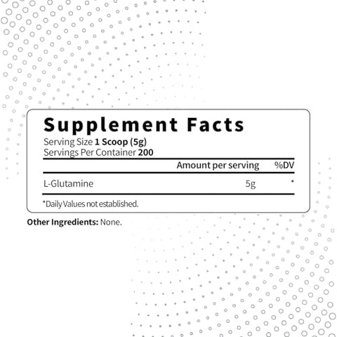 L Glutamine em Pó 5000mg – Suplemento para Saúde Intestinal – Suporte para Revestimento Gastrointestinal – Embalagem de 6 Meses - Type Zero