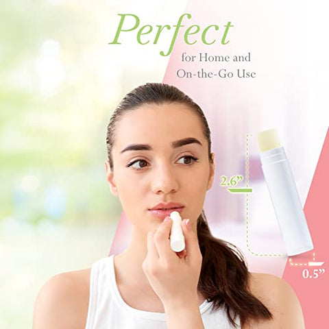 Belladonna - Lip Balm a Granel Sem Rótulo – 50 Pacotes de 10g – Feito nos EUA – Baunilha – Ingredientes Naturais – Vitamina E e Manteiga de Karité – Personalizado para Festas