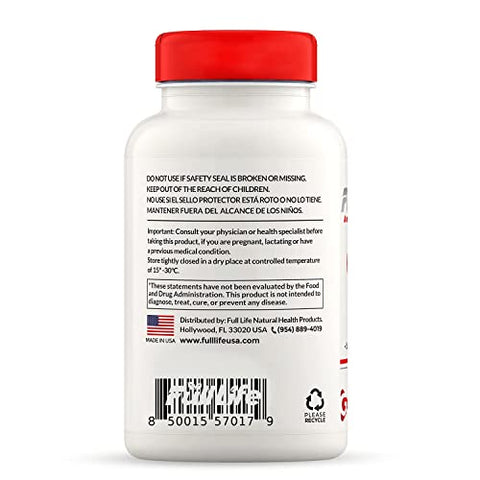 Suplemento de Colágeno Hidrolisado Full Life – Cápsulas de Colágeno Bovino para Mulheres e Homens – Cápsulas de Colágeno Kosher, Livres de Glúten – 90 Cápsulas Vegetais 2.500mg