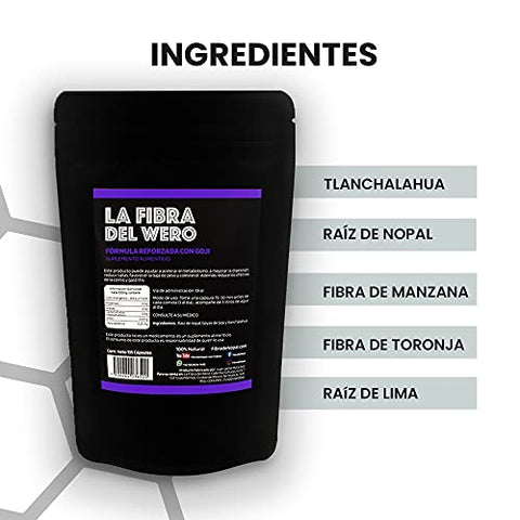 La Fibra del Wero - FIBRA DEL WERO | Fibra de Cacto com Frutas de Goji | Suplemento 100% Natural | Pacote “Mês e Meio” | Marca FIBRA DEL WERO