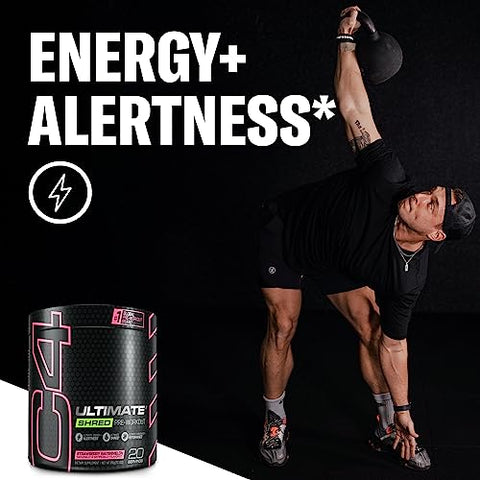 C4 Ultimate Shred – Pó Pré-Treino para Homens | Fórmula Avançada | Energia Explosiva | Queima de Gordura | 300g - Cellucor